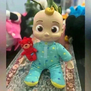 CoComelon Musical Bedtime JJ Doll Soft Plush Body +Small Pillow Plush Teddy Bear